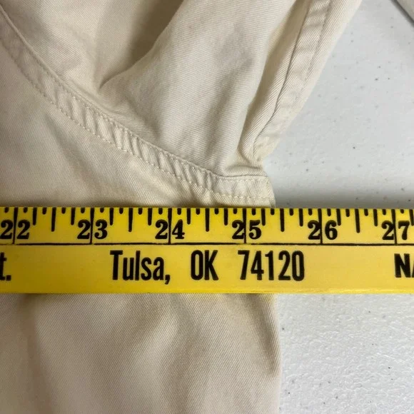 LAUREN Ralph Lauren Utility Shirt Women 2X Tan Cotton Twill Mesh Safari Pockets - Picture 13 of 15